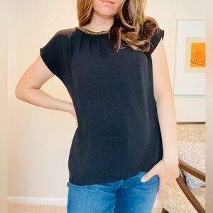 LOFT Black Beaded Women's blouse